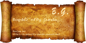 Bogdánffy Gunda névjegykártya